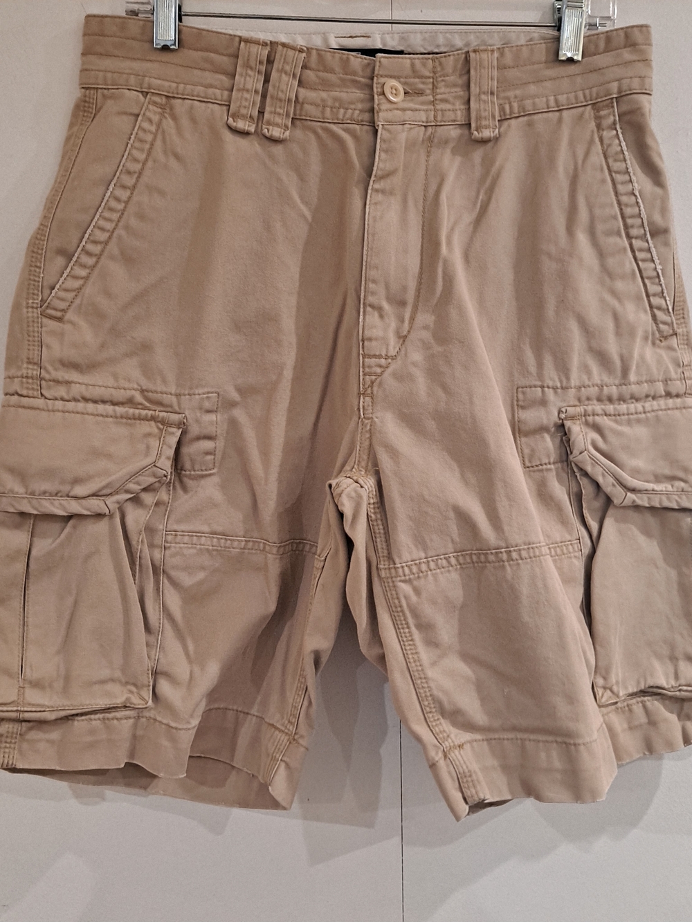 Polo Ralph Lauren VTG Mens Tan Cargo Chino Shorts with Multiple Pockets 31/10